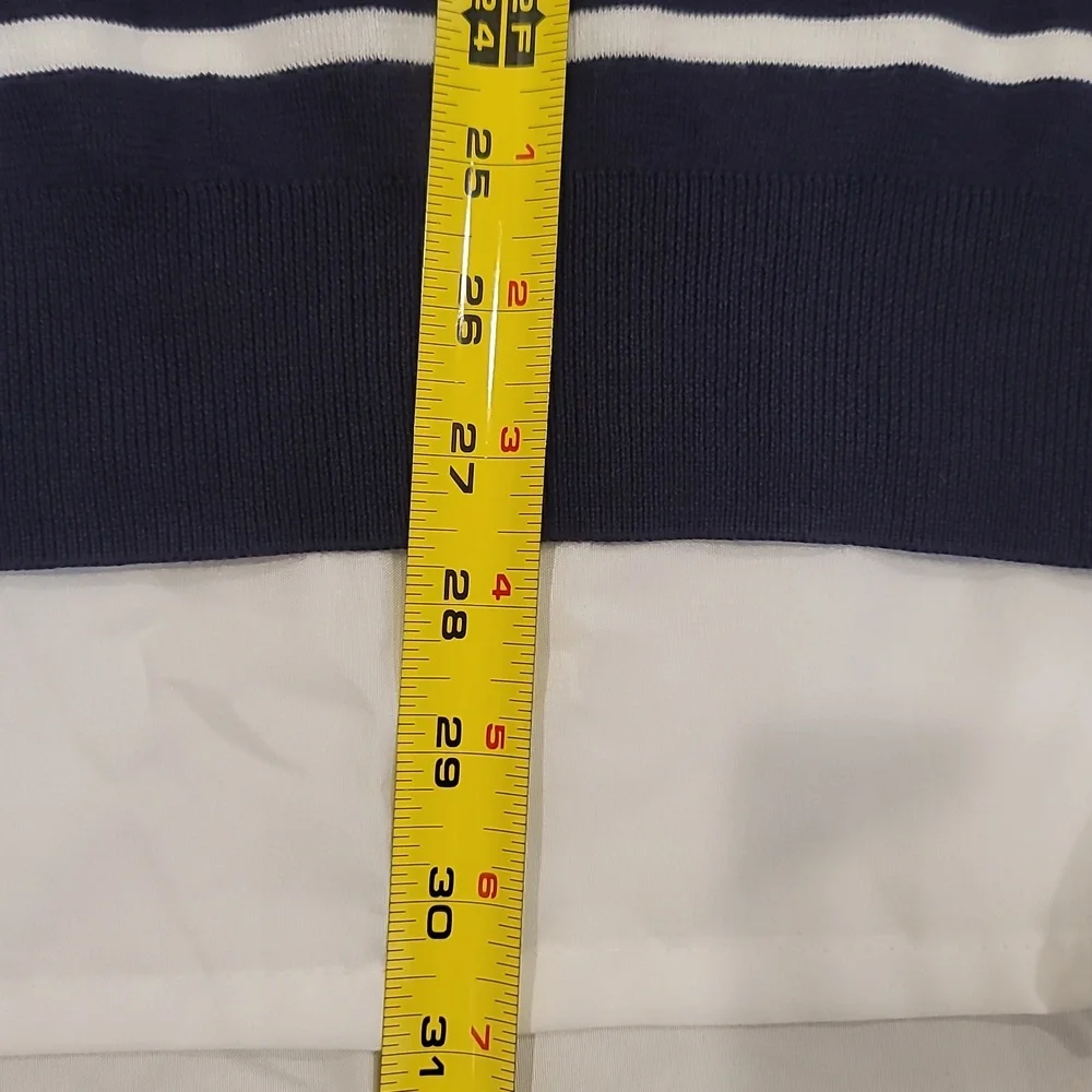 Polo Ralph Lauren Navy Orange Logo Striped Cotton Knit Sweater Men’s Large L - Picture 7 of 7